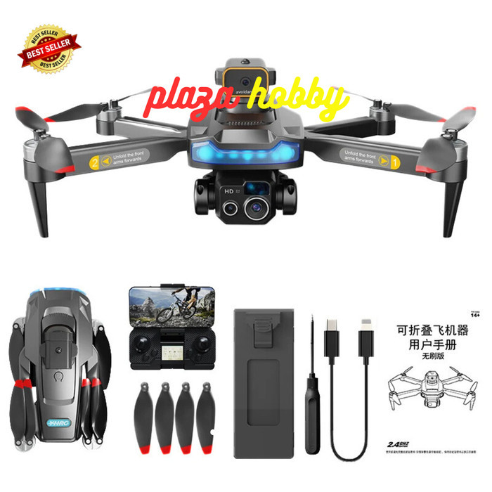 HARGA DISC - drone brushless GPS P15 PRO dual camera 8K optical flow drone kamera