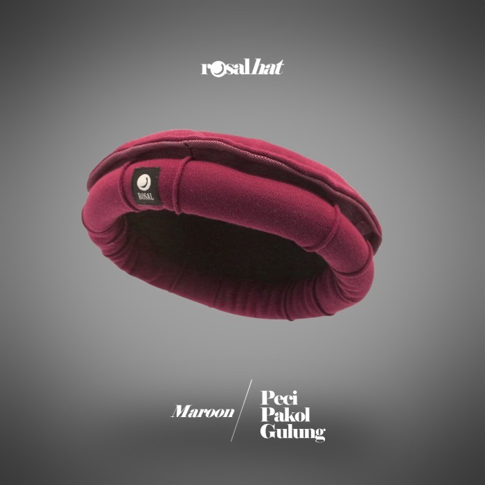 TERLARIS PECI PAKOL GULUNG Afghan Pria Taliban Style by ROSAL Original - Maroon