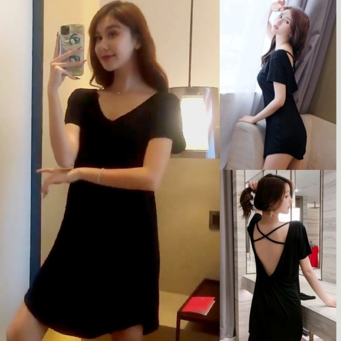 TERUJI Sexy Dress Baju Tidur Wanita Dewasa Murah D1292BK