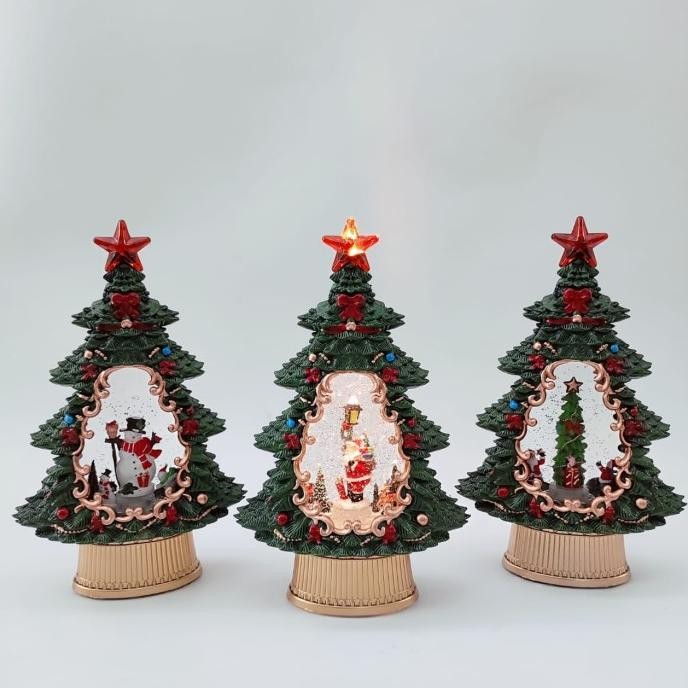 

Sale! Lentera Pohon Natal Snow Globe Kotak Musik Kado Hadiah Lampu Natal