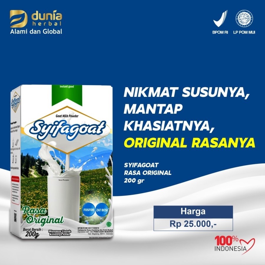 

Syifagoat Susu Kambing Etawa Murni 200 gram