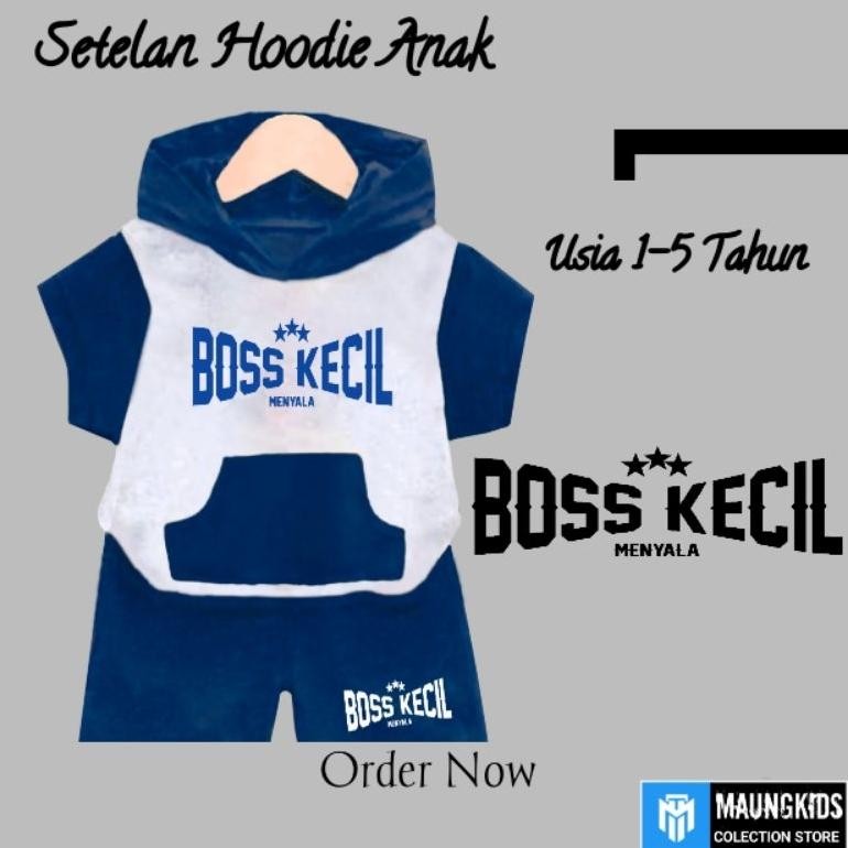 Viral Setelan Baju Anak Set Hoodie Anak 1-5 Tahun Hoodie Bos Kecil Terbaru