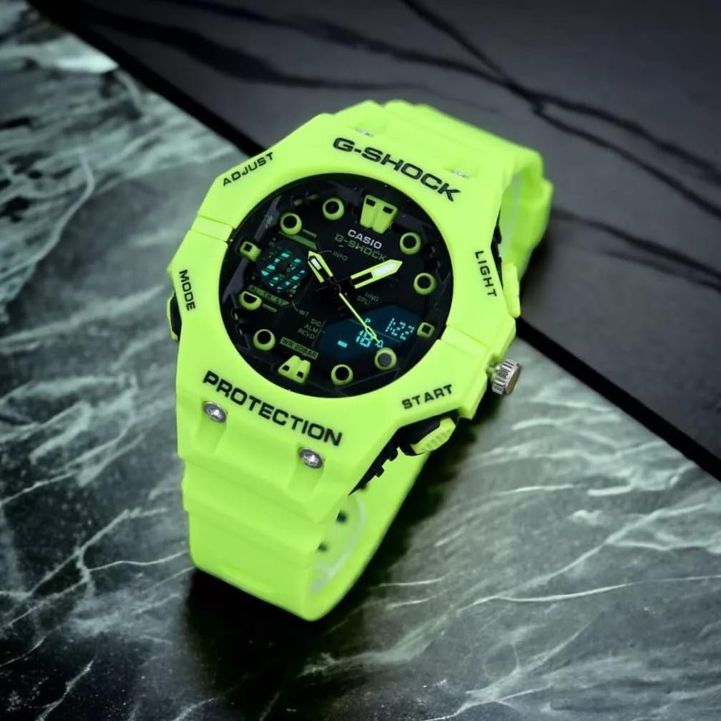 Bisa Cod G Shock Casio Ga-B001 - Jam Tangan Pria G Shock Ga B001 Dual Time Digital Analog Strap Rubb