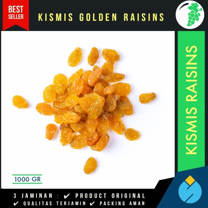 

Ready - Kismis Anggur Golden Raisins 1Kg / Kismis Asam Manis/ Kismis Pekanbaru