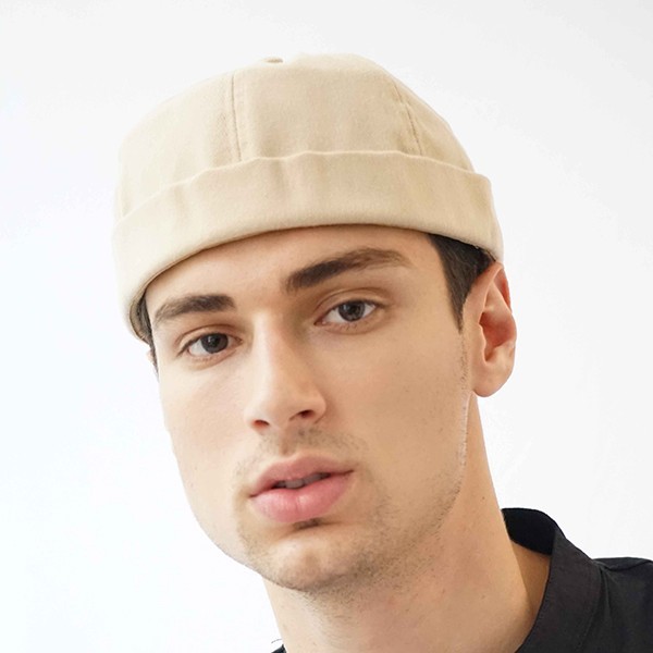 Peci Houseofcuff Peci Beanie Polos Miki Hat Kopiah Hijrah Muslim Mocca - Mocca putih kopiah laki-lak