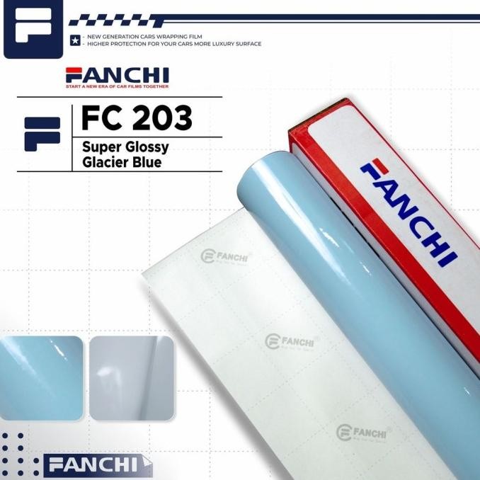 

BERGARANSI ROLL STICKER FANCHI FC203 SUPER GLOSS GLACIER BLUE 50CM 8,5M ROLL