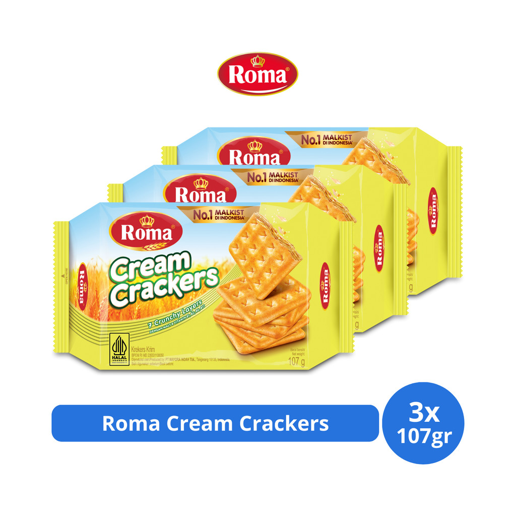 

Roma Cream Crackers 107gr x 3 pcs