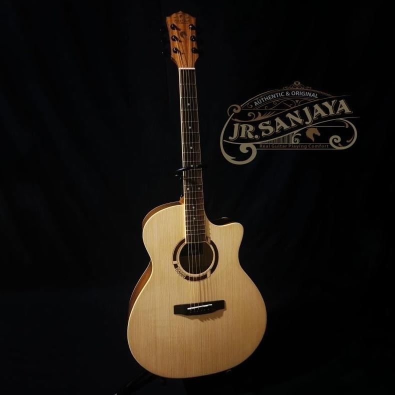 GITAR AKUSTIK/AKUSTIK ELECTRIK ORIGINAL JR.SANJAYA DREAM 01 GAN (FREE PACKING KAYU)