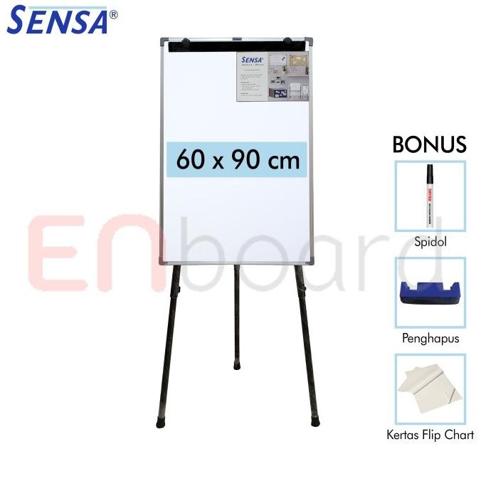 

NEW Flip Chart / Flipchart / Papan Presentasi Non Magnet Sensa 60 x 90 cm