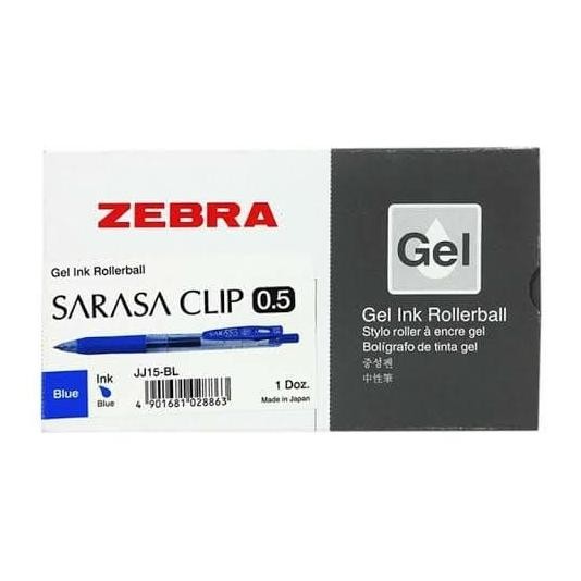 

TERMURAH - Pulpen pen sarasa zebra clip gell 0.5 0.7 1.0 ( hitam & biru)