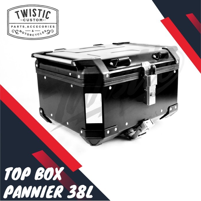 Top Box Pannier Aluminium 38L Motor Himalayan Versys CB150X ADV XMAX