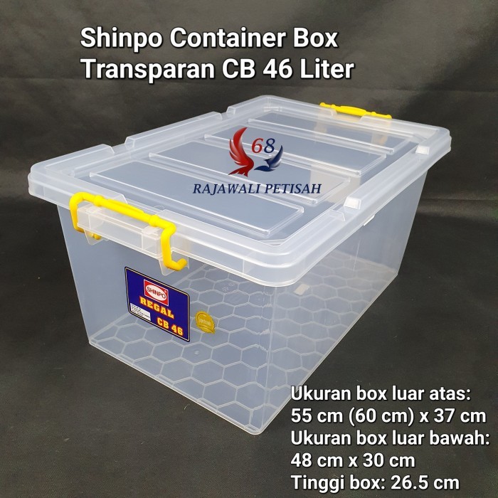 Shinpo Container Box Regal CB 46 Liter Transparan