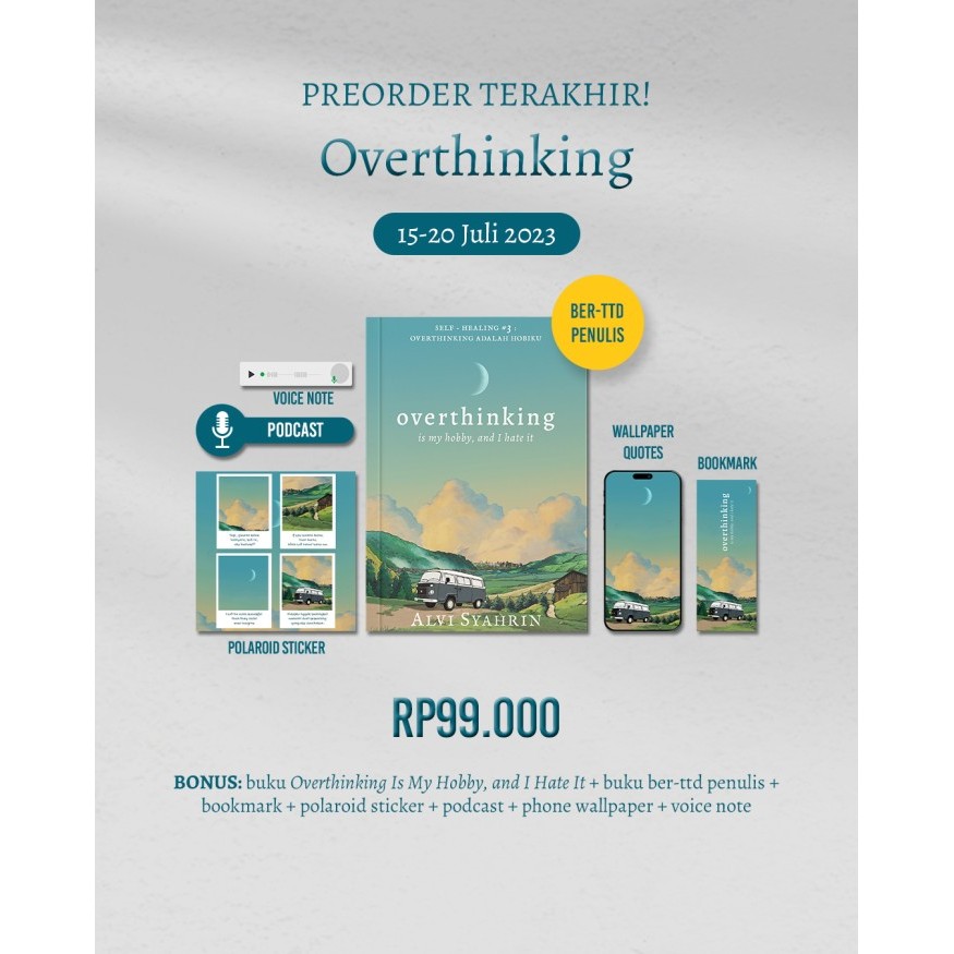 

Buku Overthinking Is My Hobby, and I Hate It - Alvi Syahrin