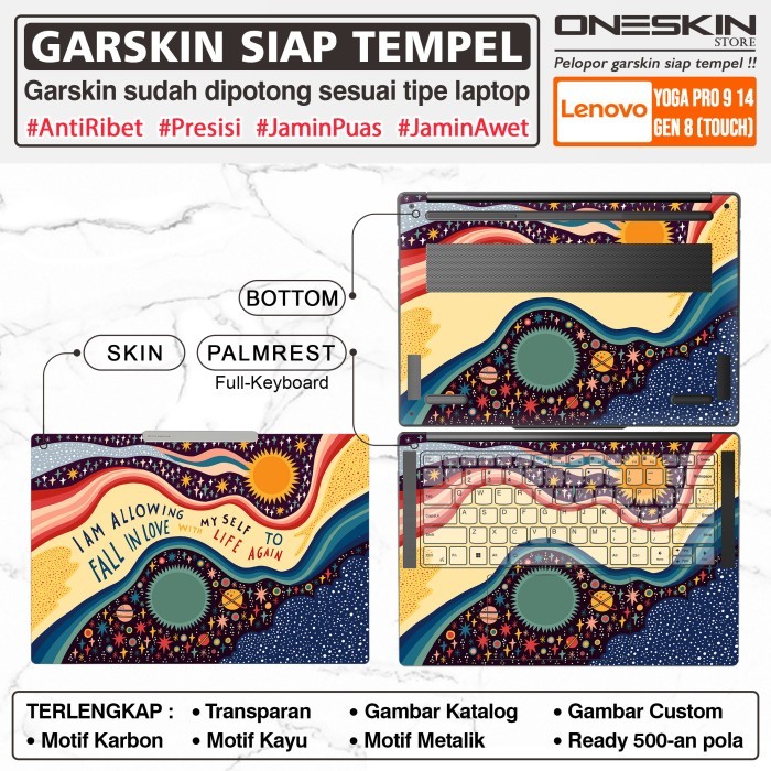 Sale Garskin Sticker Laptop Lenovo Yoga Pro 9 9I-14 14Irp8 Gen 8 Full Body