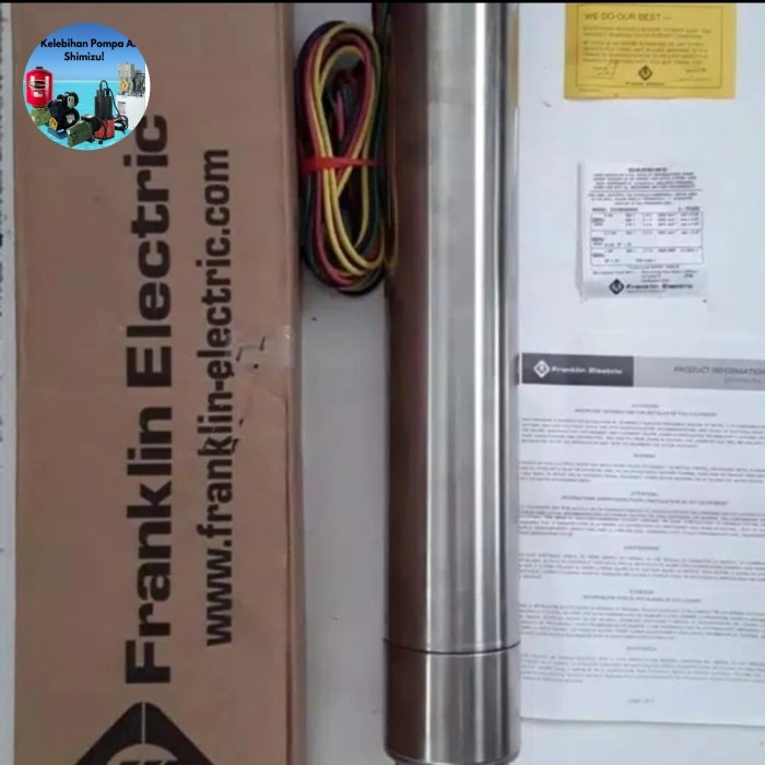 motor franklin electric 4HP [3.0kw] 380v (3 phase) 4"inch