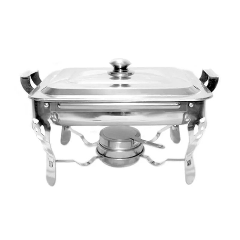 NRV - Prasmanan Warmer 2 Square Pan / Tempat Makan Prasmanan Stainless / Wadah Prasmanan Kotak
