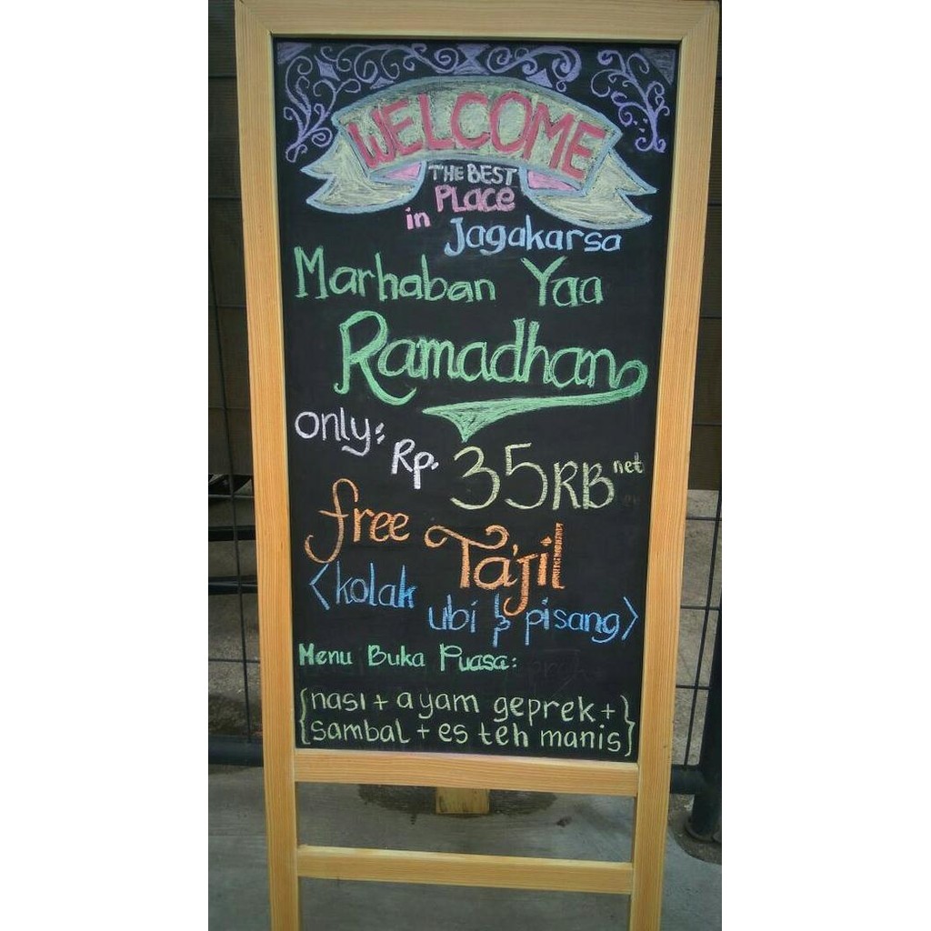 

NEW Jual Papan Tulis Kapur Blackboard Standing 50*120cm