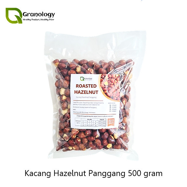 

STOK TERBATAS Kacang Hazelnut Oven / Roasted Hazelnut (500 gram) by Granology