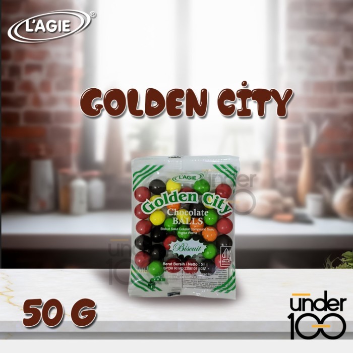 

PROMO SPECIAL Under100 L'AGIE Planet Golden City Mini Choclate Balls Biskuit Coklat Candy Coklat