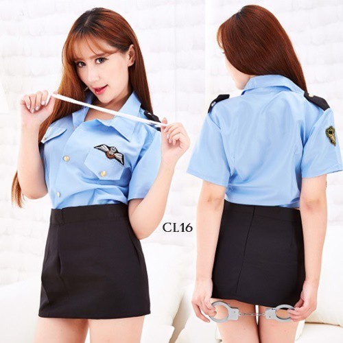 Costum [LIMITED STOCK] LINGERIE COSPLAY KOSTUM COSPLAY POLISI SEXY KOSTUM SEXY POLISI BIRU CL16