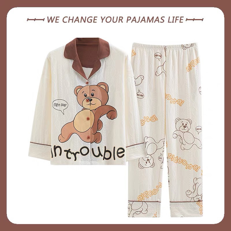 Costum JC- Stelan Oversize Jogger Babydoll PP / piyama Muslimah terbaru / piyama wanita Import Korea