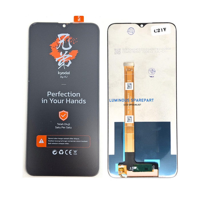 LCD + Touchscreen Realme C21Y RMX3261 Ori FullSet - Golden Crown