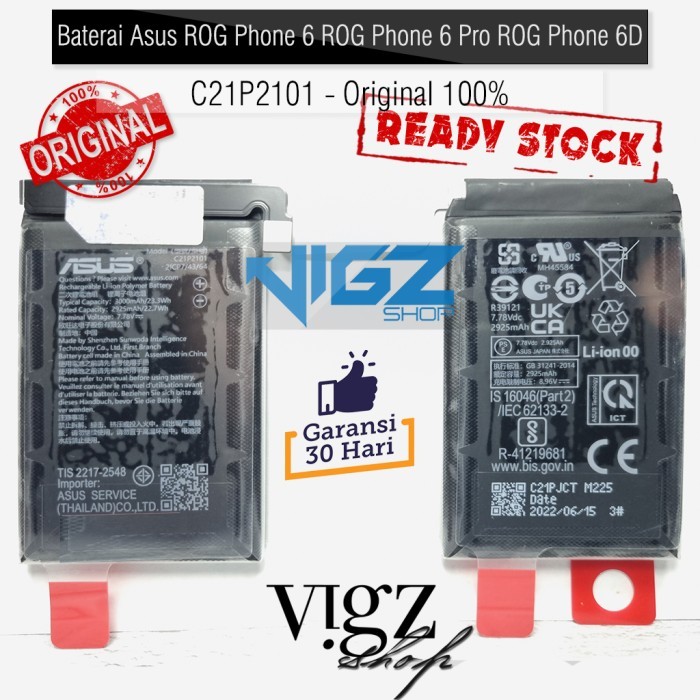 Baterai Asus ROG Phone 6 ROG Phone 6 Pro ROG Phone 6D C21P2101 ORI