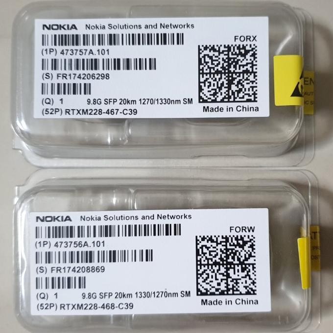 SFP+ BIDI NOKIA 10G 20km Single Core (Sepasang)