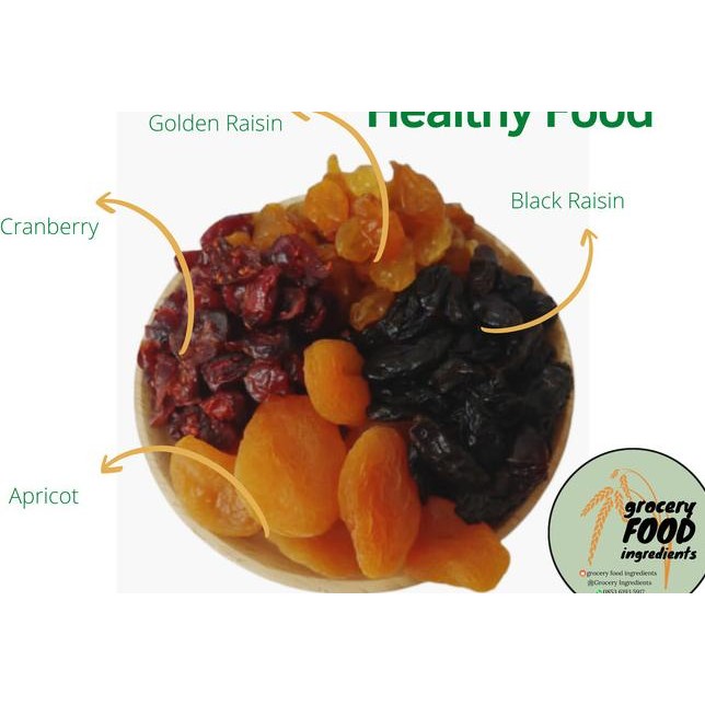 

X Dried Fruit 500Gr (Apricot Bla Raisin Golden Raisin Cranberry)