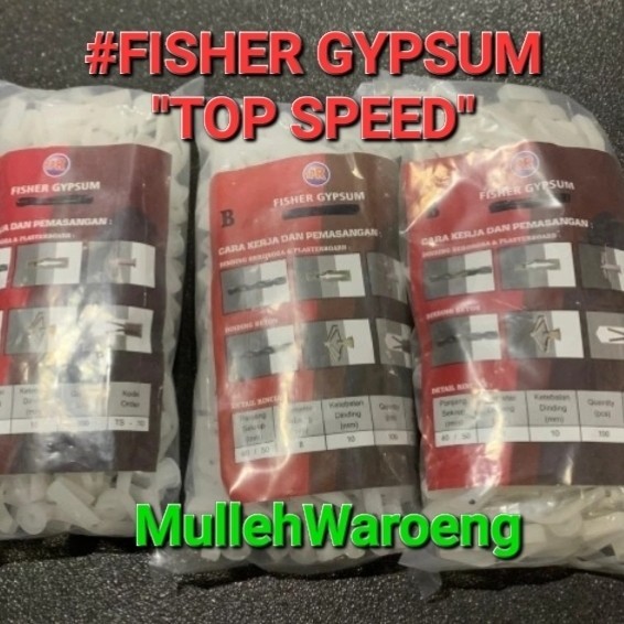 Sale Nylon Toggle Gypsum / Plastik Fisher Kupu Skrup Gypsum 1 Pack Isi 100