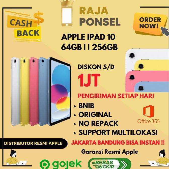 

BLUE- APPLE IPAD 10 GEN 10 2022 10.9" 256GB / 64GB SILVER BLUE PINK YELLOW