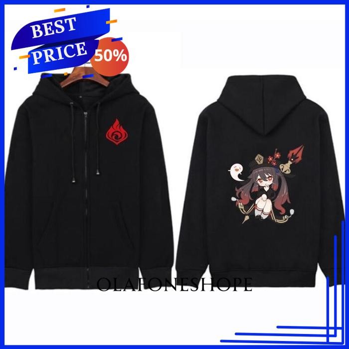 JAKET HOODIE GENSHIN IMPACT  HU TAO  RESLETING GENSHIN IMPACT XIAO HUTAO HODDIE  WIBU  ANIME BY OLAF