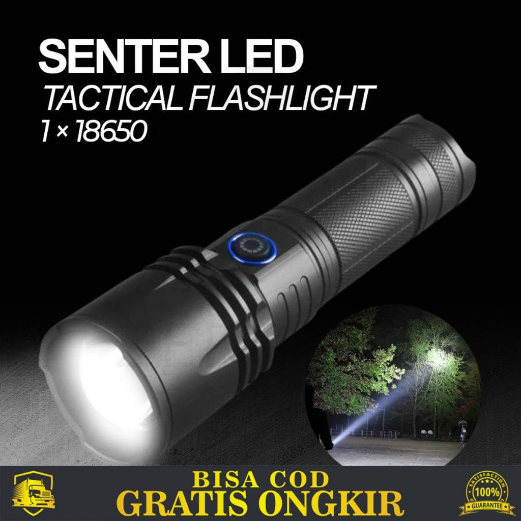 SENTER LED PORTABLE FLASHLIGHT KABEL MICRO USB LANYARD 1500 LUMENS