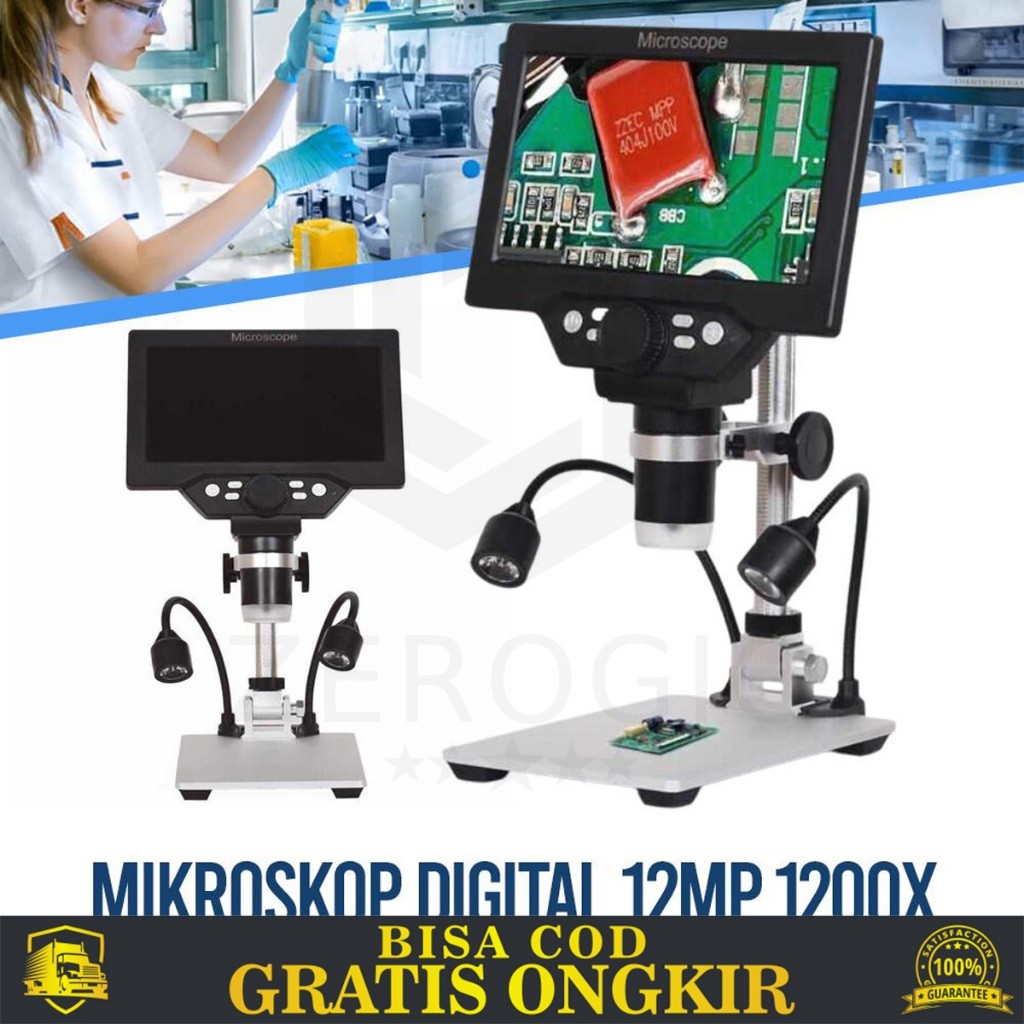 KAMERA MIKROSKOP DIGITAL DISPLAY LED MONITOR STAND SERBAGUNA PCB SET
