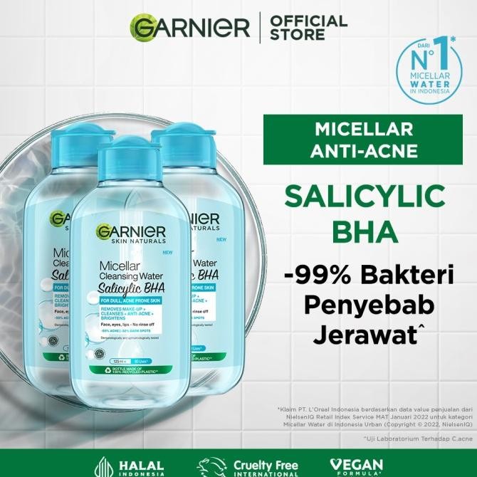 

BLUE- GARNIER MICELLAR WATER BLUE SALICYLIC BHA 125ML