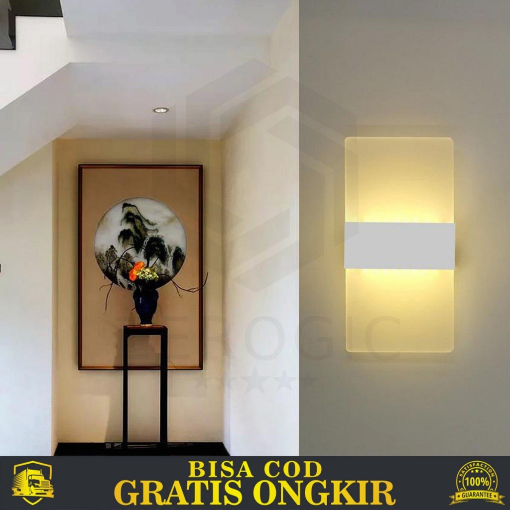 LED RUMAH KAMAR LAMPU HIAS DINDING AESTHETIC LIGHT WALL WARM 6W DEKOR