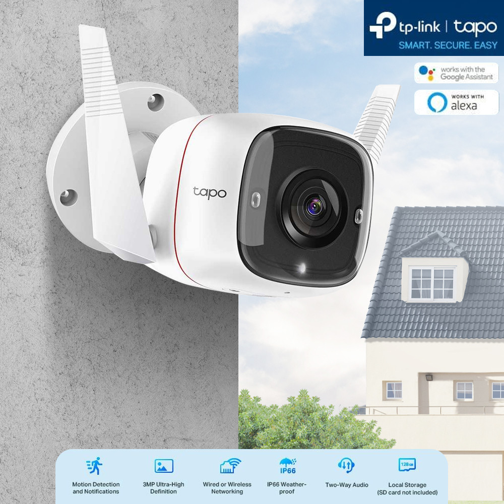 

- TP-LINK Outdoor Security Wi-Fi IP Camera Waterproof 3MP - Tapo C310 -