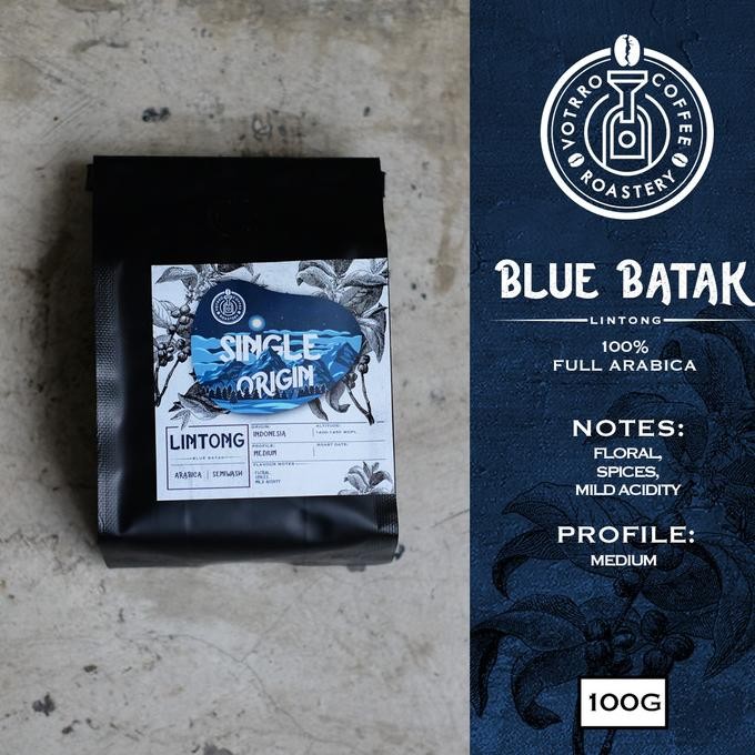 

BLUE- BIJI KOPI ARABIKA LINTONG BLUE BATAK SEMI WASHED 100G - ROASTED