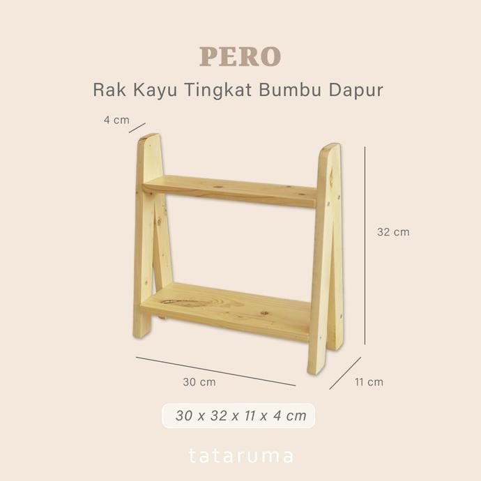 

pero - rak kayu tingkat display bumbu dapur minimalis estetik termurah