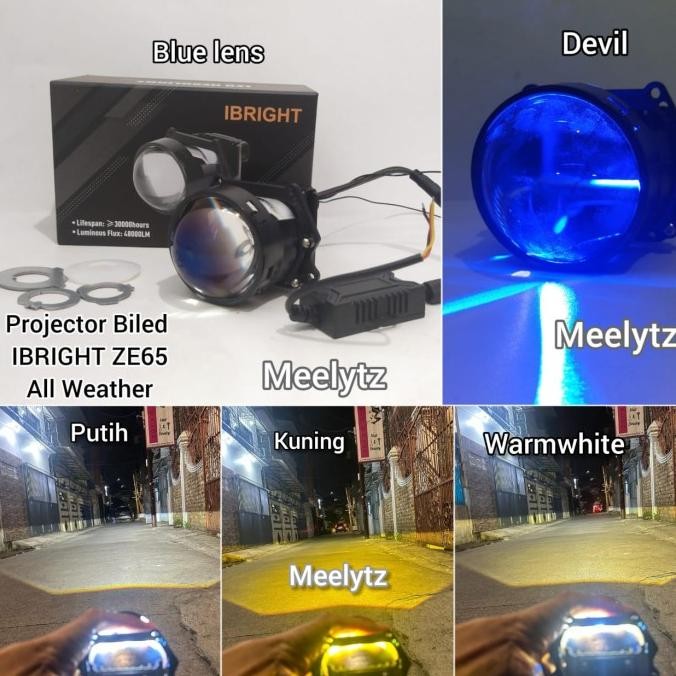 

BLUE- BILED PROJECTOR IBRIGHT ZE65 ALL WEATHER 2.5INC 3 WARNA BLUE LENS