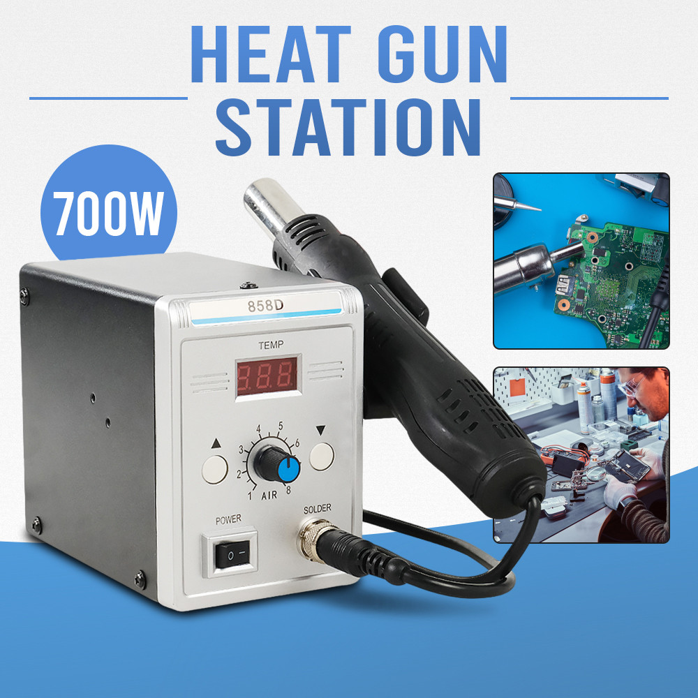 

- SUMSOUR Heat Gun Hot Blower Soldering with Adjustable Station 700W - 858D -