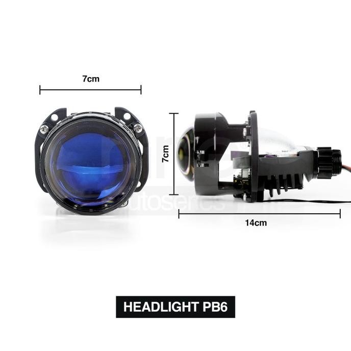 

BLUE- LAMPU BILED MOTOR MOBIL 2.5 INCH 60 WATT DEVIL EYES BLUE LENS ORIGINAL 9NINE LUXIMOS PB6 ORIGINAL