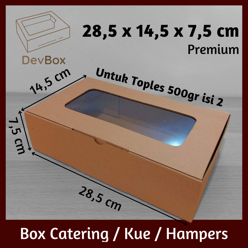 

Kardus Mika 28,5 x 14,5 x 7,5 cm | Kotak Makanan, Catering, Kue, Hampers, Hadiah | Model Pizza Tanpa Lakban