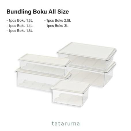 

bundling boku - kotak penyimpanan makanan kulkas pet dengan saringan termurah