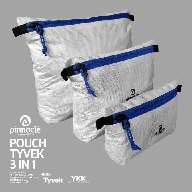 

BLUE- PINNACLE POUCH TYVEK (3 IN 1) ZIP BLUE