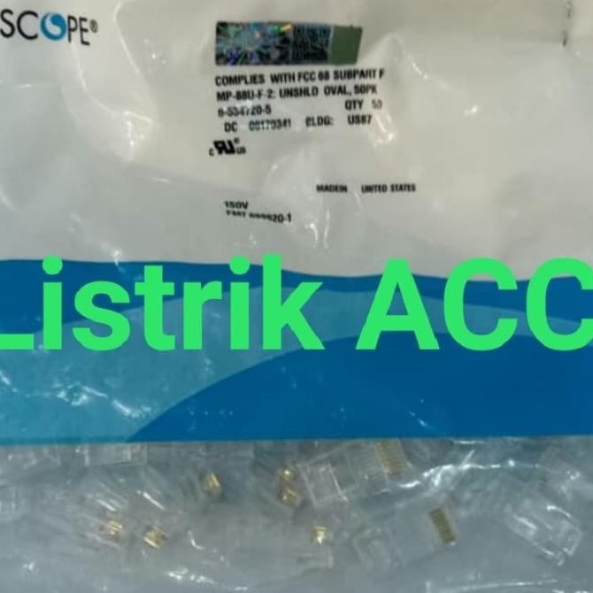 socket - Konektor RJ45 Commscope / Original Comscope RJ 45 / Jack Rj 45 Cat 6