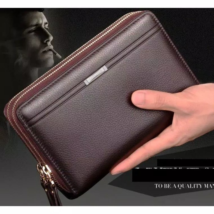 Dompet Kulit Asli Pria Baellerry Tas HandBag Besar Panjang Premium