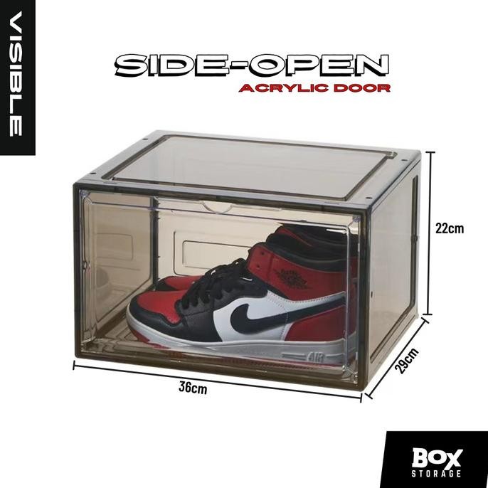 

visiblesneakers box side drop smoke dark transparent extra large termurah