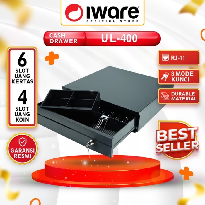 

HARGA DISC - CASH DRAWER IWARE UL-400 RJ-11 (6 BILL - 4 COIN)