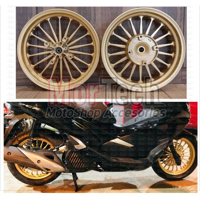 Velg Pelek Racing V Rossi Galaxy Model Daytona Pcx New Lokal 150 Gold
